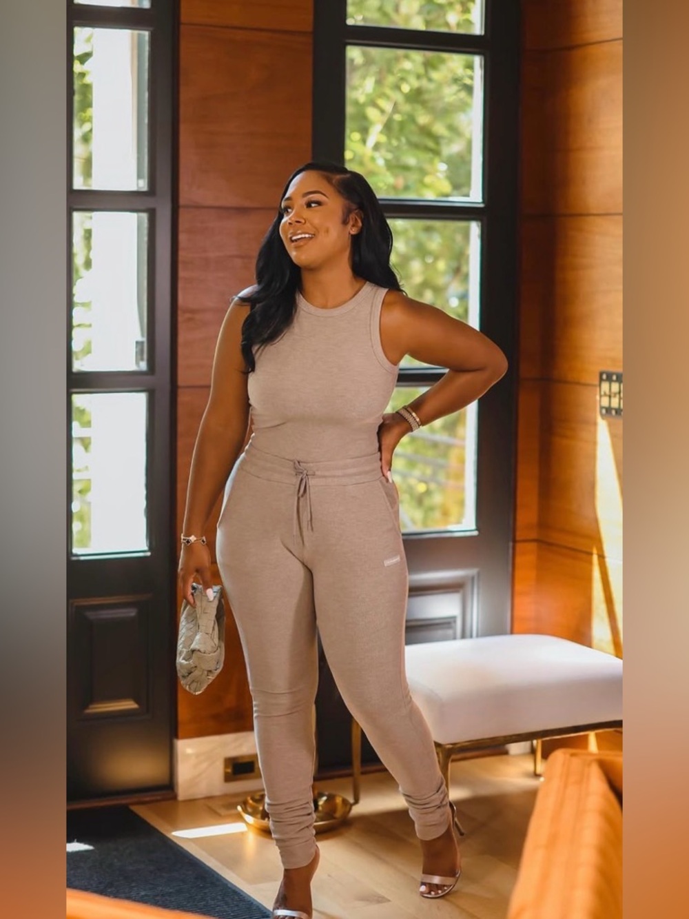 Fancy Homebody Essential Smooth Tank and Leggings NWT